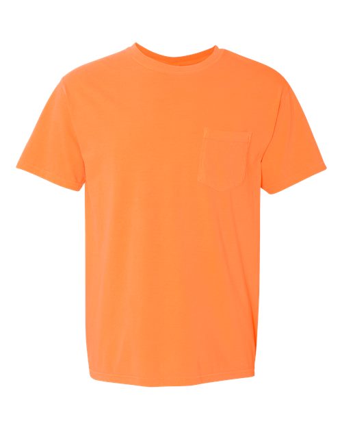 Comfort Colors - Camiseta unisex de tejido pesado con bolsillo y teñido en prenda - 6030