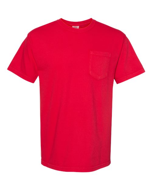 Comfort Colors - Camiseta unisex de tejido pesado con bolsillo y teñido en prenda - 6030