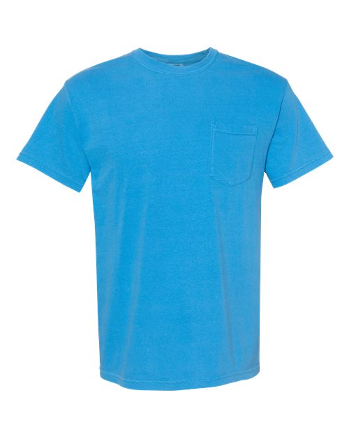 Comfort Colors - Camiseta unisex de tejido pesado con bolsillo y teñido en prenda - 6030