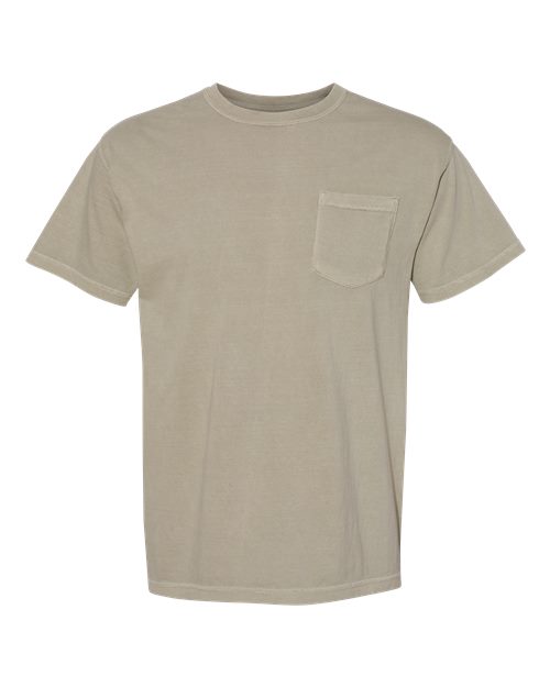 Comfort Colors - Camiseta unisex de tejido pesado con bolsillo y teñido en prenda - 6030