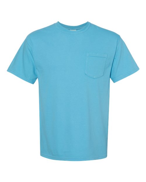 Comfort Colors - Camiseta unisex de tejido pesado con bolsillo y teñido en prenda - 6030