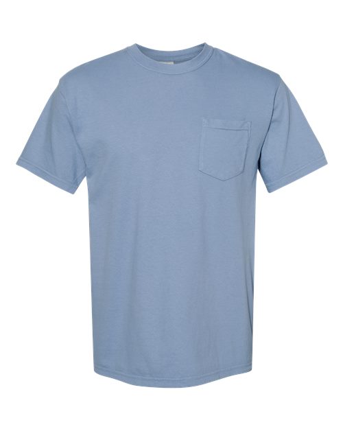 Comfort Colors - Camiseta unisex de tejido pesado con bolsillo y teñido en prenda - 6030