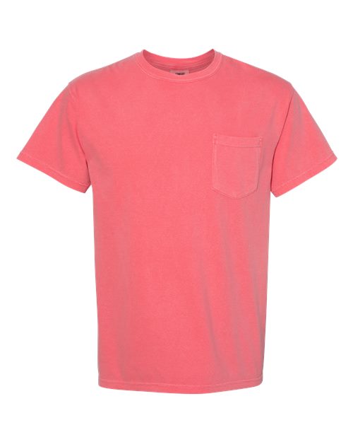 Comfort Colors - Camiseta unisex de tejido pesado con bolsillo y teñido en prenda - 6030