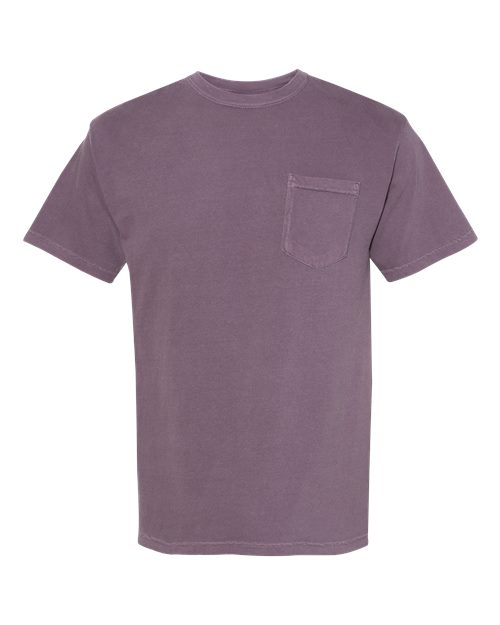 Comfort Colors - Camiseta unisex de tejido pesado con bolsillo y teñido en prenda - 6030