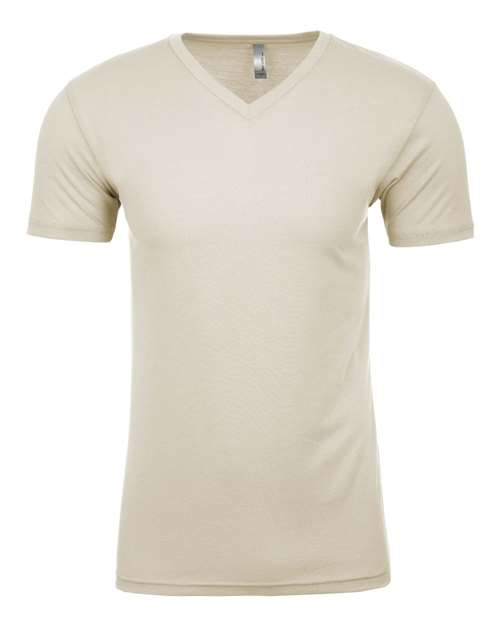 Next Level - Camiseta de ante con cuello en V para hombre - 6440