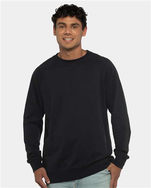 Next Level - Sudadera unisex Laguna con cuello redondo y raglán - 9000