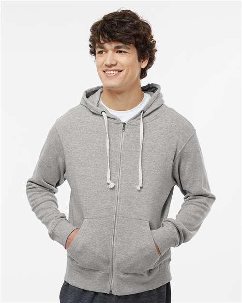 J. America - Men's Triblend Full-Zip Hooded Sweatshirt - 8872