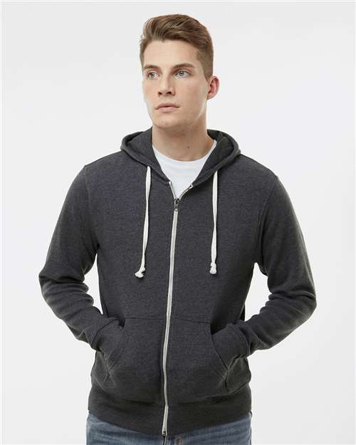 J. America - Men's Triblend Full-Zip Hooded Sweatshirt - 8872