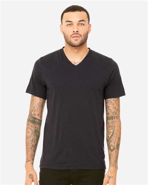 BELLA + CANVAS - Camiseta unisex de cuello en V de mezcla triple - 3415