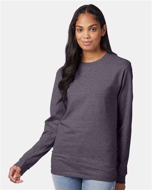 Hanes - Camiseta de manga larga auténtica - 5586