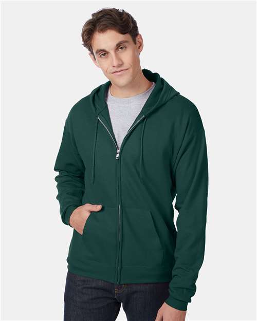 Hanes - Sudadera unisex con capucha y cremallera completa EcoSmart® - P180