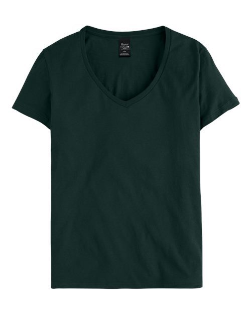 Hanes - Camiseta de cuello en V Perfect-T para mujer - S04V