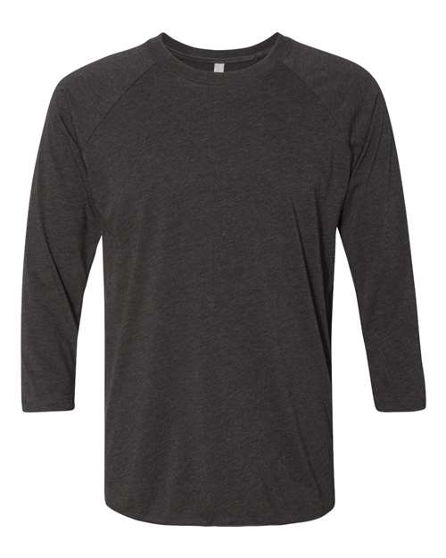 Next Level - Camiseta unisex de manga raglán de tres cuartos de mezcla triple - 6051