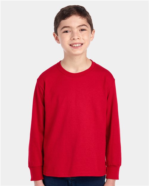 JERZEES - Camiseta juvenil Dri-Power® de manga larga 50/50 - 29BLR