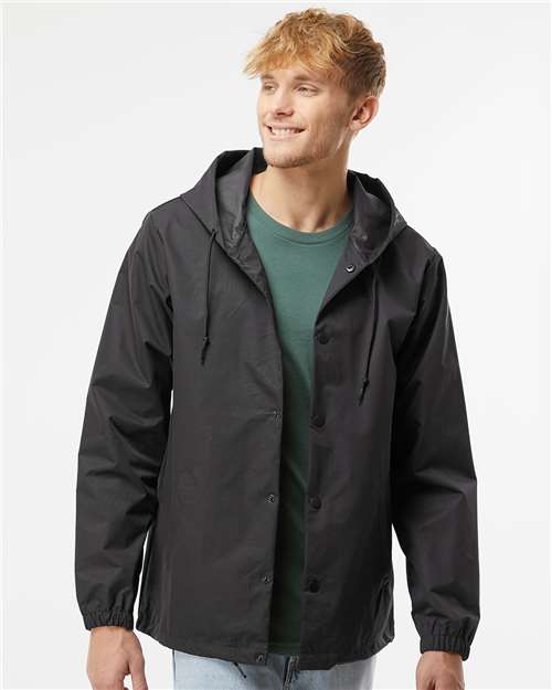 Independent Trading Co. - Men's Water-Resistant Hooded Windbreaker - EXP95NB