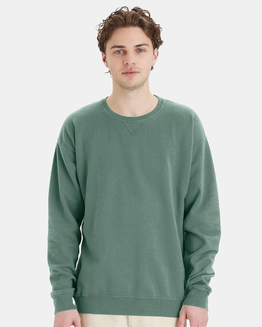 ComfortWash by Hanes - Sudadera unisex de cuello redondo teñida - GDH400