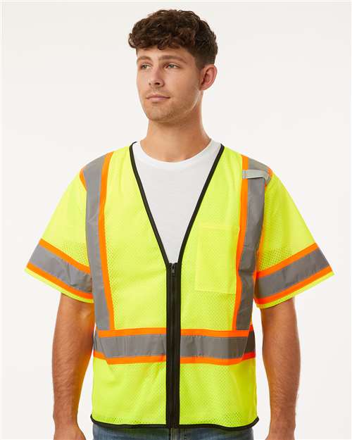 Kishigo - Unisex Class 3 Mesh Zippered Vest - 1565-1566