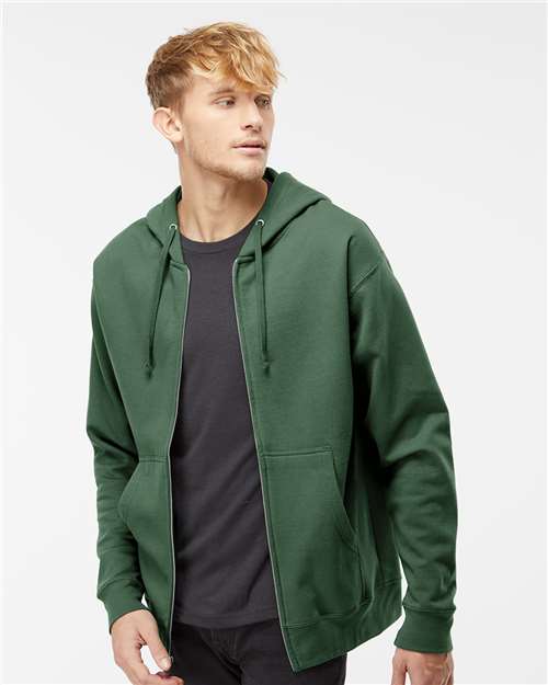 Independent Trading Co. - Sudadera unisex de peso medio con capucha y cremallera completa - SS4500Z