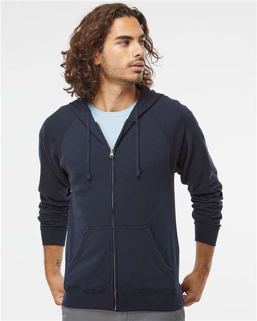Independent Trading Co. - Unisex Special Blend Raglan Full-Zip Hooded Sweatshirt - PRM33SBZ