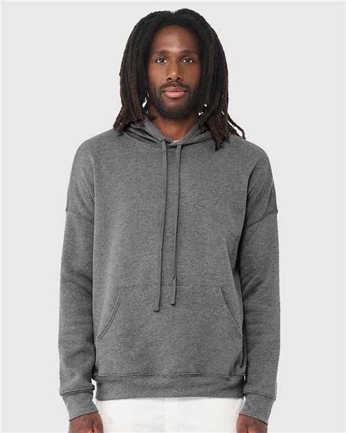 BELLA + CANVAS - Sudadera unisex con capucha y hombros caídos de forro polar de esponja - 3729