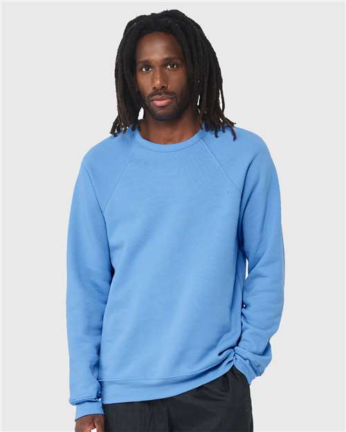 BELLA + CANVAS - Sudadera unisex de polar con cuello redondo y raglán - 3901