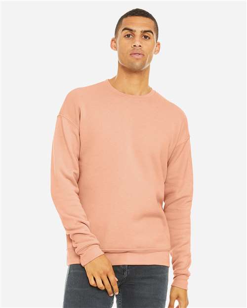 BELLA + CANVAS - Sudadera unisex de forro polar con hombros caídos y cuello redondo - 3945