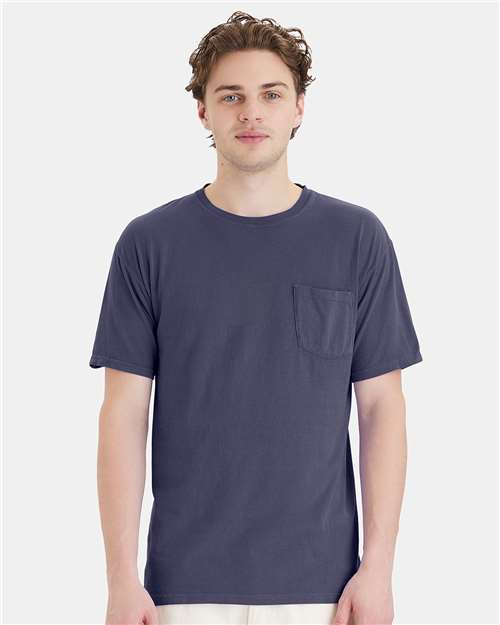 ComfortWash de Hanes - Camiseta unisex con bolsillo teñido - GDH150