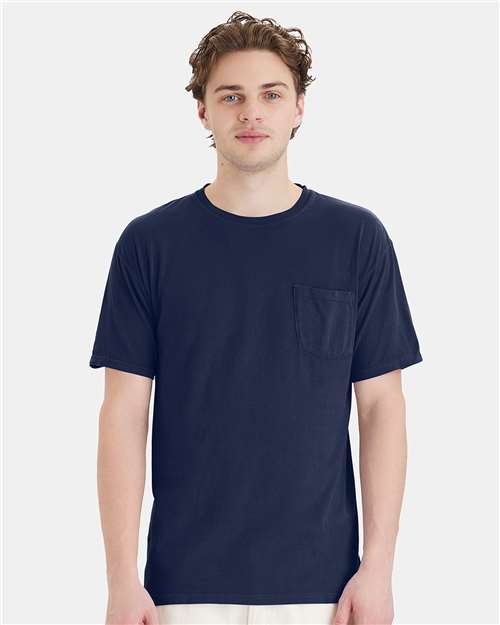 ComfortWash de Hanes - Camiseta unisex con bolsillo teñido - GDH150
