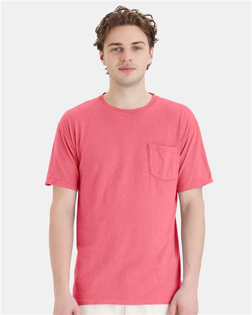 ComfortWash de Hanes - Camiseta unisex con bolsillo teñido - GDH150