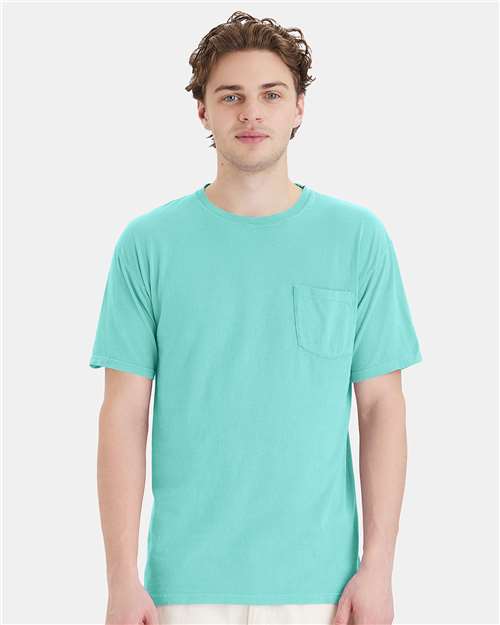 ComfortWash de Hanes - Camiseta unisex con bolsillo teñido - GDH150