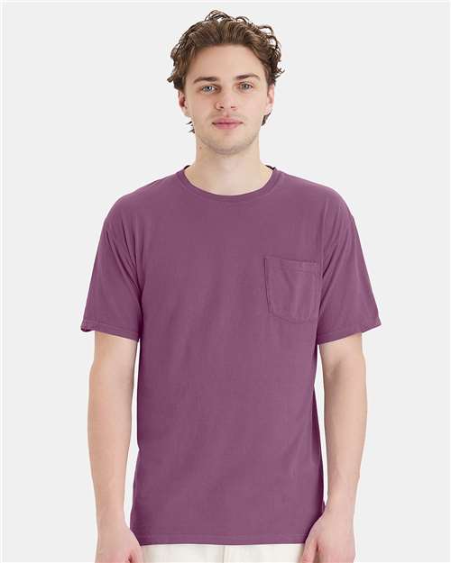 ComfortWash de Hanes - Camiseta unisex con bolsillo teñido - GDH150