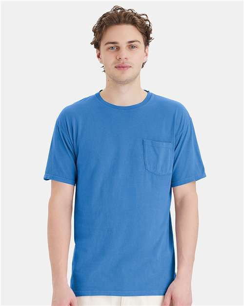ComfortWash de Hanes - Camiseta unisex con bolsillo teñido - GDH150