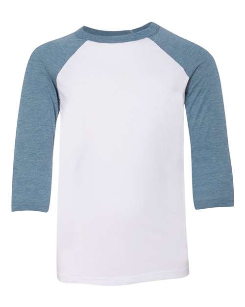 BELLA + CANVAS - Youth Three-Quarter Sleeve Baseball Tee - 3200Y
