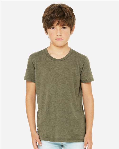 BELLA + CANVAS - Camiseta juvenil de mezcla triple - 3413Y