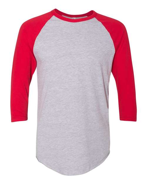 American Apparel - Unisex 50/50 Raglan Three-Quarter Sleeve Tee - BB453W
