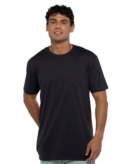 Next Level - Camiseta unisex de algodón con bolsillo - 3605