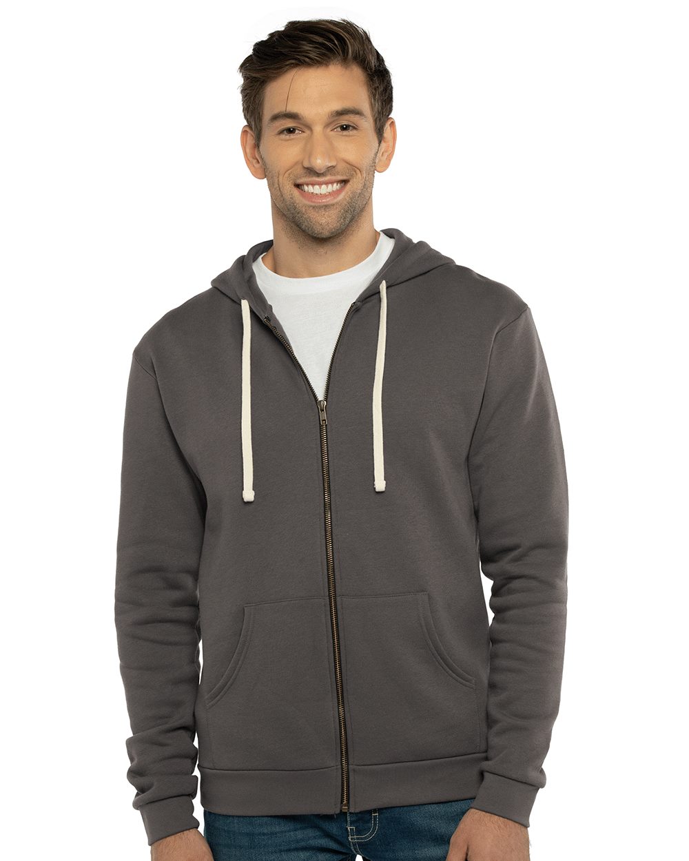 Next Level - Sudadera unisex con capucha y cremallera completa Santa Bárbara - 9602