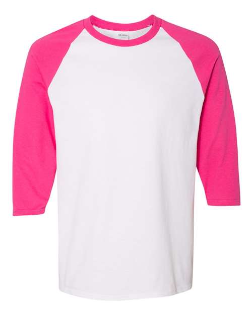Gildan - Camiseta unisex de algodón pesado™ con manga tres cuartos y raglán - 5700