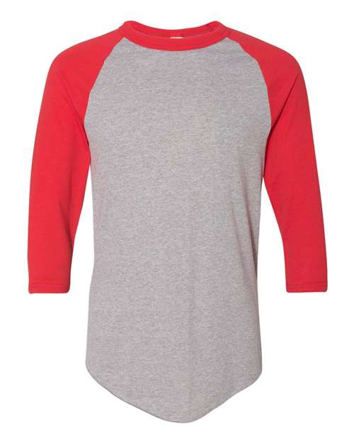 Augusta Sportswear - Camiseta de béisbol unisex con mangas raglán de tres cuartos - 4420