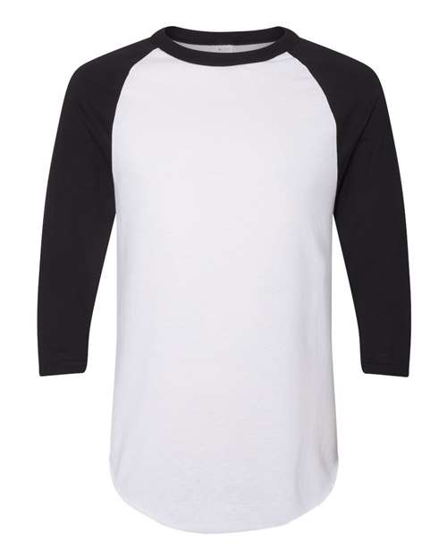 Augusta Sportswear - Camiseta de béisbol unisex con mangas raglán de tres cuartos - 4420