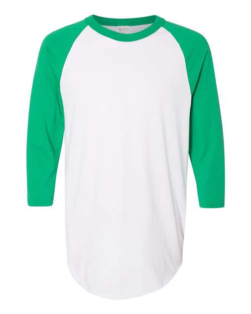 Augusta Sportswear - Camiseta de béisbol unisex con mangas raglán de tres cuartos - 4420