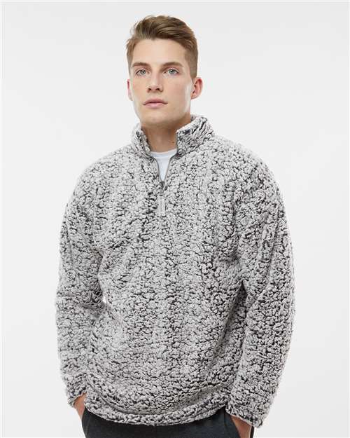 J. America - Men's Sherpa Quarter-Zip Pullover - 8454