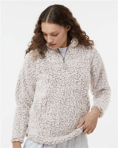J. America - Women’s Epic Sherpa Quarter-Zip Pullover - 8451