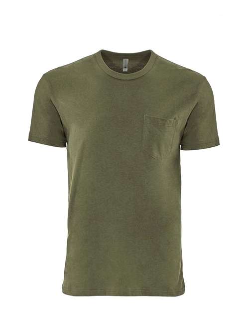 Next Level - Camiseta unisex de algodón con bolsillo - 3605