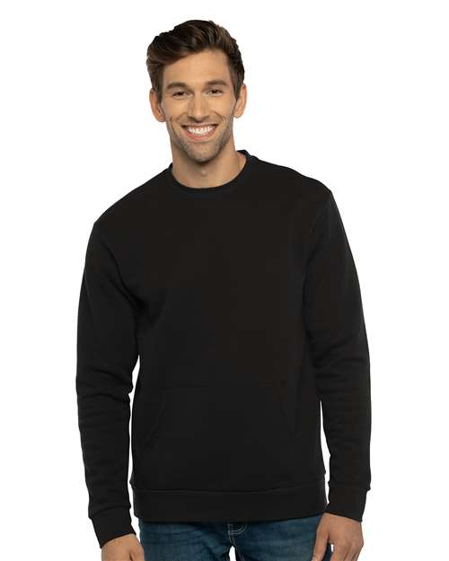 Next Level - Unisex Santa Barbara Pocket Crewneck Sweatshirt - 9001