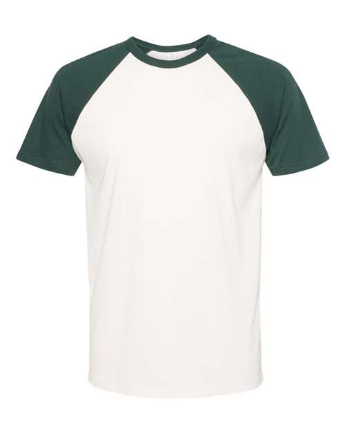 Next Level - Camiseta unisex de algodón raglán - 3650