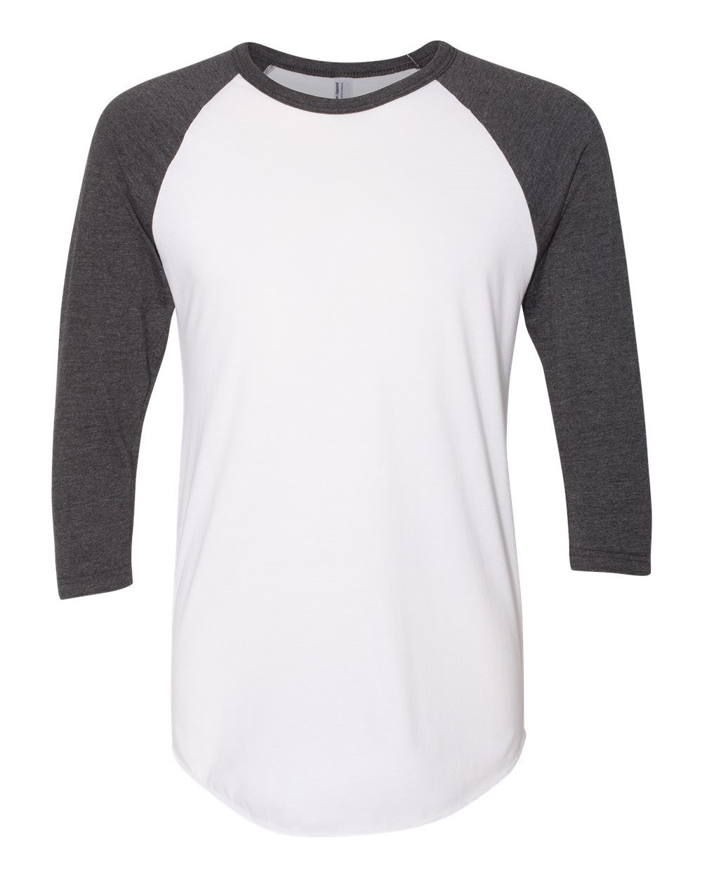 American Apparel - Camiseta unisex de manga tres cuartos, poliéster/algodón 50/50, fabricada en EE. UU. - BB453US