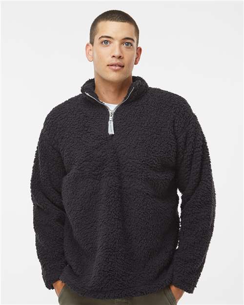 J. America - Men's Sherpa Quarter-Zip Pullover - 8454