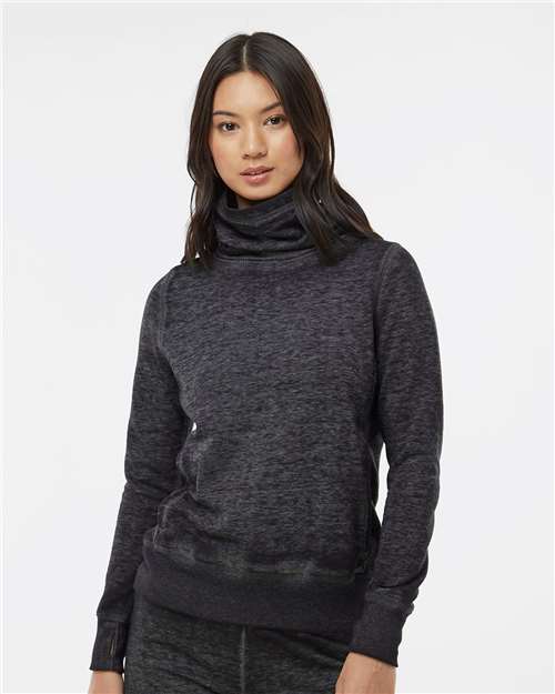 J. America - Women’s Zen Fleece Cowl Neck Sweatshirt - 8930