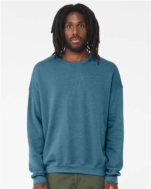 BELLA + CANVAS - Sudadera unisex de forro polar con hombros caídos y cuello redondo - 3945